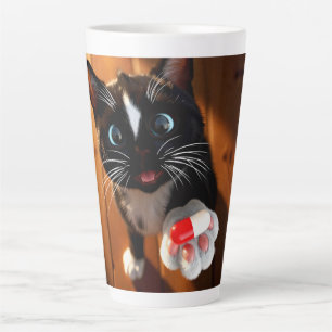 Tasse Latte Prompt rétablissement Chat attentionné