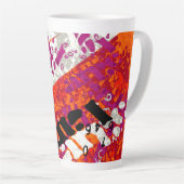 Tasse Latte Propriétés du lac Geranium Asemic (Angle droit)