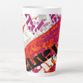 Tasse Latte Propriétés du lac Geranium Asemic (Devant)