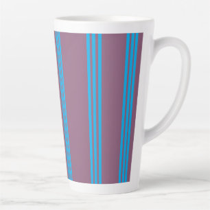 Tasse Latte Prune Poussiéreux Bleu