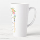 Tasse Latte Psalm 23 NKJV Watercolor Botanical Bible Scripture (Droite)