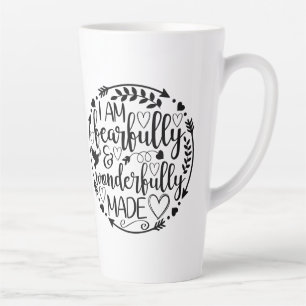 Tasse Latte Psaume 39 Merveilleusement fait Écriture chrétienn