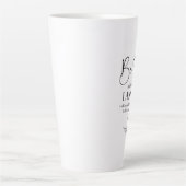 Tasse Latte Psaume 46:10 Soyez toujours et sachez que je suis (Devant)