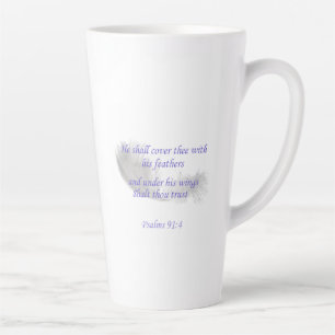 Tasse Latte Psaumes 91:4 Il te couvrira de ses plumes