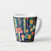 Tasse Latte Psycheldelic forest design (Angle droit)