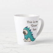 Tasse Latte Pugasaurus est "Fait" Carlin drôle (Angle droit)