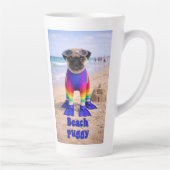 Tasse Latte Puggy de la plage (Droite)