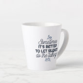 Tasse Latte Puissance du silence - Citation inspirante (Angle droit)