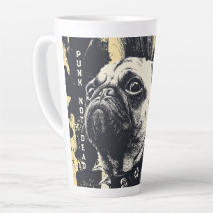 Tasse Latte Punk Not Dead Bulldog – Rock Chien Art