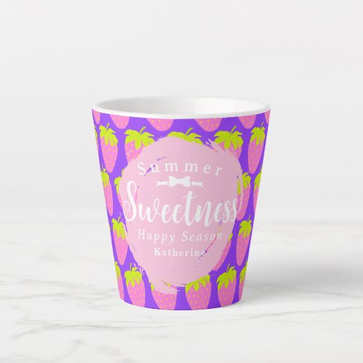 Tasse Latte Purple fraise (Devant)