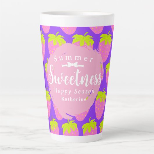 Tasse Latte Purple fraise (Devant)