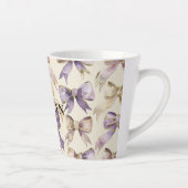 Tasse Latte Purple Gold Bows Anniversaire (Droite)