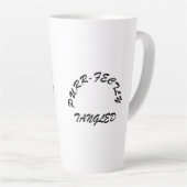Tasse Latte Purr-fectly Tangled" T-Shirt - Whimsical Cat  (Angle droit)