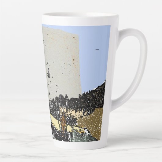 Tasse Latte Push Bike et Martello Tower Hythe Kent (Droite)