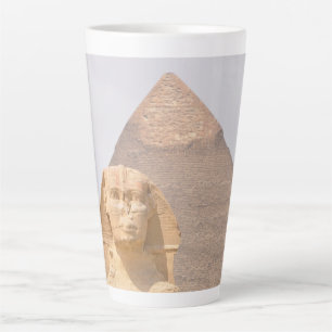 Tasse Latte Pyramides de Gizeh Sphinx Pharaon Égypte ancienne 