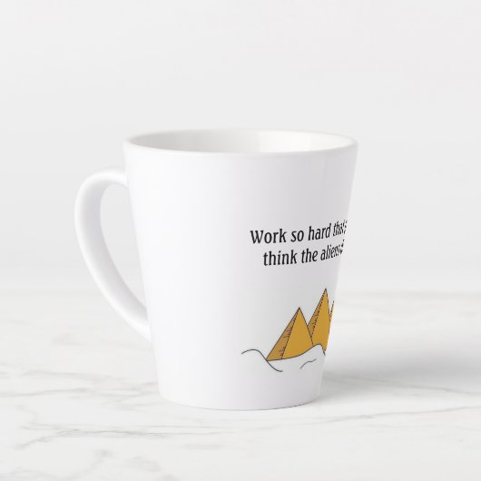 Tasse Latte Pyramides Sphinx Egypte ancienne Khufu Pharoah (Angle gauche)