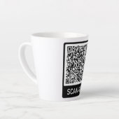 Tasse Latte QR Code - Scan Me Professional Personnalisé Modern (Angle gauche)