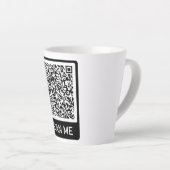 Tasse Latte QR Code - Scan Me Professional Personnalisé Modern (Angle droit)