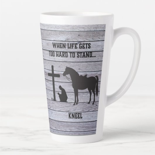 Tasse Latte Quand la vie devient dure, Kneel (Droite)