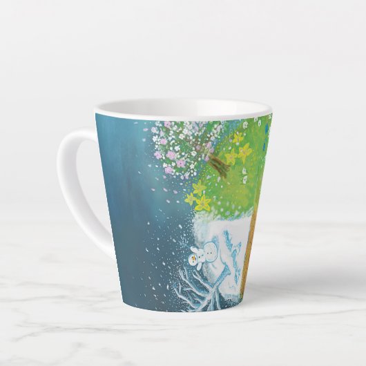 Tasse Latte Quatre saisons sur Terre (Angle gauche)