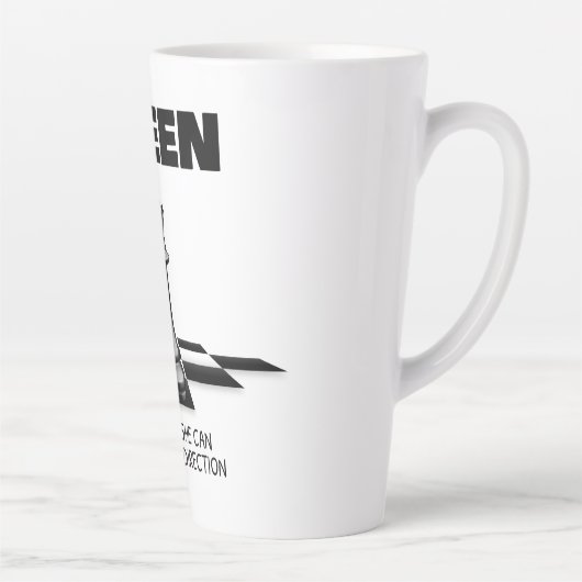 Tasse Latte Queen Chess Sachez Qu'Elle Peut Se Déplacer Dans N (Droite)