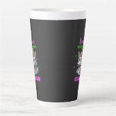 Tasse Latte Queen of sarcasm fun cat (Devant)