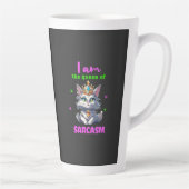 Tasse Latte Queen of sarcasm fun cat (Droite)