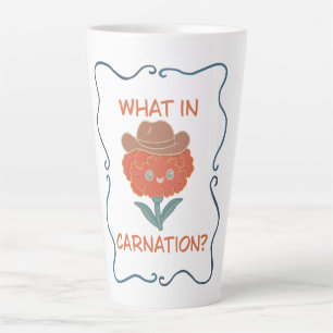 Tasse Latte Quelle Œillet Drôle de Fleur de Cowboy