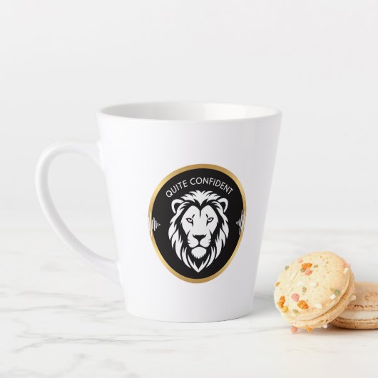 Tasse Latte Quietly Confident – Minimal Typography Design for  (En situation)
