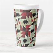 Tasse Latte Quilt d'ours noir (Angle droit)