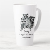Tasse Latte Raccoon Famille Amis Aimer Citation Noël (Angle droit)