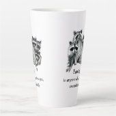 Tasse Latte Raccoon Famille Amis Aimer Citation Noël (Devant)