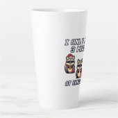 Tasse Latte Raccoon Je n'ai que 3 humeurs à Noël (Devant)
