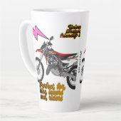 Tasse Latte Racing Bike Art (Angle gauche)