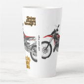 Tasse Latte Racing Bike Art (Devant)