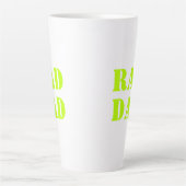 Tasse Latte Rad Papa néon vert moderne typographie cool (Devant)