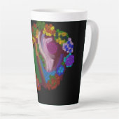 Tasse Latte Rainbow Colored Floral (Angle droit)