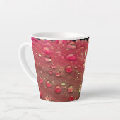Tasse Latte Raindrops Closeup, Spacey Cherry Red (Angle gauche)
