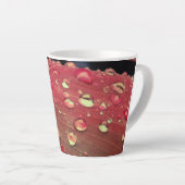 Tasse Latte Raindrops Closeup, Spacey Cherry Red (Angle droit)
