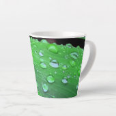 Tasse Latte Raindrops Closeup, Spacey Green (Angle droit)