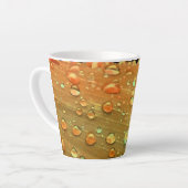 Tasse Latte Raindrops Closeup, Spacey Rust Orange (Angle gauche)