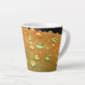 Tasse Latte Raindrops Closeup, Spacey Rust Orange (Angle droit)