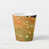 Tasse Latte Raindrops Closeup, Spacey Rust Orange (Devant)