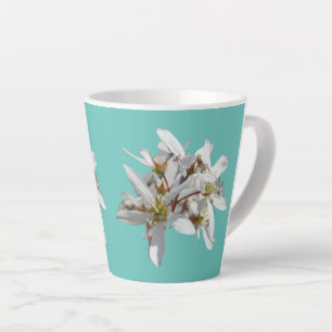 Tasse Latte Raisin Blossom Cust. Musique en latte bleue