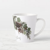 Tasse Latte Rameaux de Noël Cônes de pin (Droite)