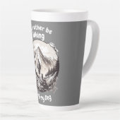 Tasse Latte Randonnée avec mon chien (Angle droit)