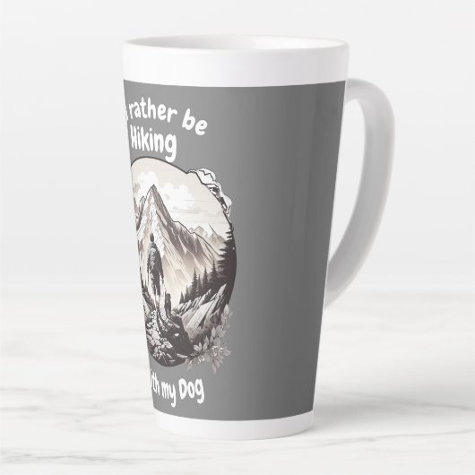 Tasse Latte Randonnée avec mon chien (Angle droit)