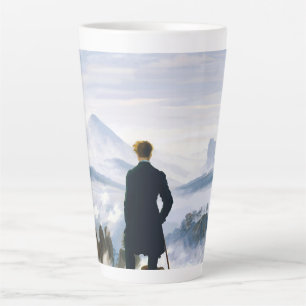 Tasse Latte Randonneur au-dessus de la mer de brouillard, Casp