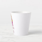 Tasse Latte Raspberry Watercolor Cupcake Queen Parties scintil (Devant)