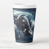 Tasse Latte Raspian Dynamorph Drone AI Art par Xzendor7 (Devant)